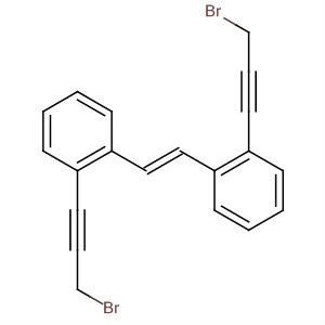 62680-60-8  Benzene, 1,1'-(1,2-ethenediyl)bis[2-(3-bromo-1-propynyl)-, (E)-