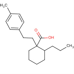 62705-20-8  Cyclohexanecarboxylic acid, 1-[2-(4-methylphenyl)ethyl]-2-propyl-