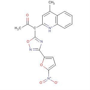 62730-59-0  Quinolinium, 4-methyl-,1-[3-(5-nitro-2-furanyl)-1,2,4-oxadiazol-5-yl]-2-oxopropylide
