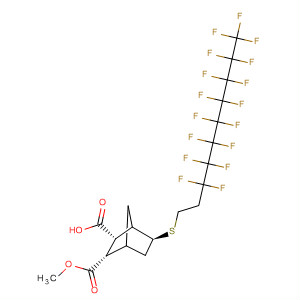 62732-03-0  Bicyclo[2.2.1]heptane-2,3-dicarboxylic acid,5-[(3,3,4,4,5,5,6,6,7,7,8,8,9,9,10,10,10-heptadecafluorodecyl)thio]-,2-methyl ester, (2-endo,3-endo,5-exo)-