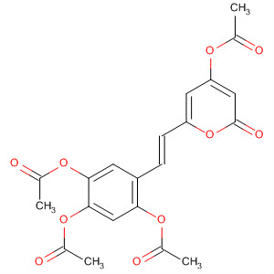62751-01-3  2H-Pyran-2-one, 4-(acetyloxy)-6-[2-[2,4,5-tris(acetyloxy)phenyl]ethenyl]-,(E)-