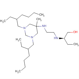 627520-97-2  1-Butanol,2-[[2-[[1,3-bis(2-ethylhexyl)hexahydro-5-methyl-5-pyrimidinyl]amino]ethyl]amino]-, (2R)-