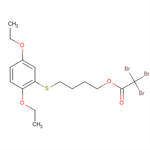 62774-52-1  Acetic acid, tribromo-, 4-[(2,5-diethoxyphenyl)thio]butyl ester