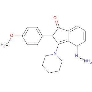 62325-53-5  1H-Inden-1-one, 2-(4-methoxyphenyl)-3-(1-piperidinyl)-, hydrazone