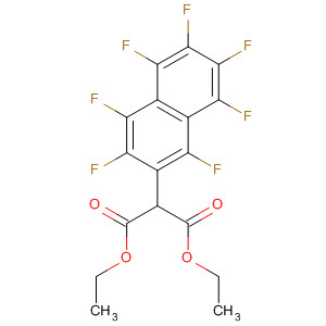 62359-31-3  Propanedioic acid, (1,3,4,5,6,7,8-heptafluoro-2-naphthalenyl)-, diethylester