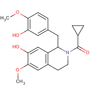62406-43-3  7-Isoquinolinol,2-(cyclopropylcarbonyl)-1,2,3,4-tetrahydro-1-[(3-hydroxy-4-methoxyphenyl)methyl]-6-methoxy-