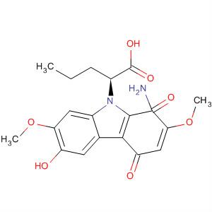 62408-69-9  9H-Carbazole-9-pentanoic acid,a-amino-1,4-dihydro-6-hydroxy-2,7-dimethoxy-1,4-dioxo-, (S)-