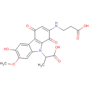 62408-83-7  9H-Carbazole-9-propanoic acid,2-[(2-carboxyethyl)amino]-1,4-dihydro-6-hydroxy-7-methoxy-1,4-dioxo-