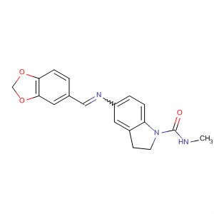 62412-33-3  1H-Indole-1-carboxamide,5-[(1,3-benzodioxol-5-ylmethylene)amino]-2,3-dihydro-N-methyl-