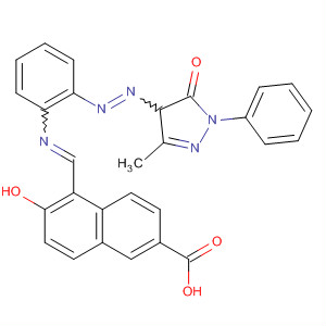 62420-15-9  2-Naphthalenecarboxylic acid,5-[[[2-[(4,5-dihydro-3-methyl-5-oxo-1-phenyl-1H-pyrazol-4-yl)azo]phenyl]imino]methyl]-6-hydroxy-