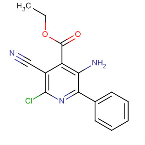 62437-09-6  4-Pyridinecarboxylic acid, 3-amino-6-chloro-5-cyano-2-phenyl-, ethylester