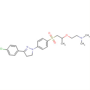 62454-10-8  Ethanamine,2-[2-[[4-[3-(4-chlorophenyl)-4,5-dihydro-1H-pyrazol-1-yl]phenyl]sulfonyl]-1-methylethoxy]-N,N-dimethyl-