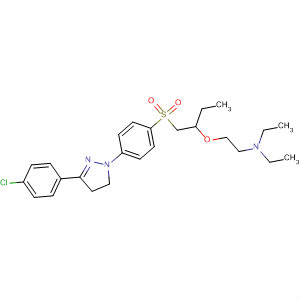 62454-12-0  Ethanamine,2-[1-[[[4-[3-(4-chlorophenyl)-4,5-dihydro-1H-pyrazol-1-yl]phenyl]sulfonyl]methyl]propoxy]-N,N-diethyl-