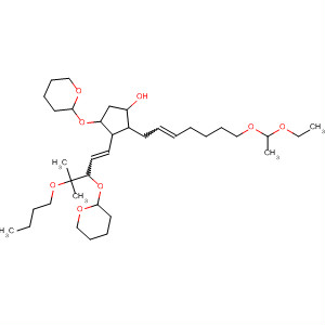 62466-73-3  Cyclopentanol,3-[4-butoxy-4-methyl-3-[(tetrahydro-2H-pyran-2-yl)oxy]-1-pentenyl]-2-[7-(1-ethoxyethoxy)-2-heptenyl]-4-[(tetrahydro-2H-pyran-2-yl)oxy]-