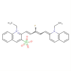 62469-85-6  Quinolinium,1-ethyl-2-[5-(1-ethyl-2(1H)-quinolinylidene)-3-fluoro-1,3-pentadienyl]-,perchlorate