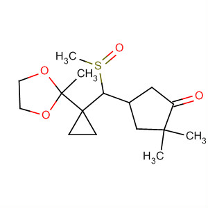 62473-03-4  Cyclopentanone,2,2-dimethyl-4-[[1-(2-methyl-1,3-dioxolan-2-yl)cyclopropyl](methylsulfinyl)methyl]-