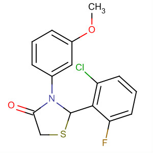 624739-35-1  4-Thiazolidinone, 2-(2-chloro-6-fluorophenyl)-3-(3-methoxyphenyl)-