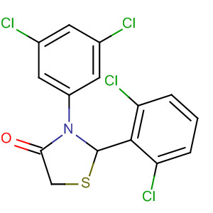 624739-40-8  4-Thiazolidinone, 2-(2,6-dichlorophenyl)-3-(3,5-dichlorophenyl)-