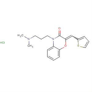 62490-75-9  2H-1,4-Benzoxazin-3(4H)-one,4-[3-(dimethylamino)propyl]-2-(2-thienylmethylene)-, monohydrochloride