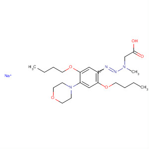 62497-78-3  Acetic acid,[3-[2,5-dibutoxy-4-(4-morpholinyl)phenyl]-1-methyl-2-triazenyl]-,monosodium salt