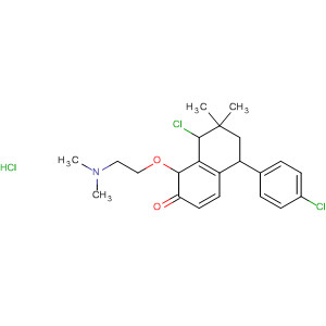 62519-51-1  Ethanamine,2-[[8-chloro-5-(4-chlorophenyl)-5,6,7,8-tetrahydro-7,7-dimethyl-2-naphthalenyl]oxy]-N,N-dimethyl-, hydrochloride