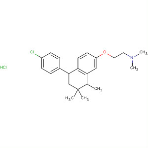 62519-53-3  Ethanamine,2-[[5-(4-chlorophenyl)-5,6,7,8-tetrahydro-7,7,8-trimethyl-2-naphthalenyl]oxy]-N,N-dimethyl-, hydrochloride