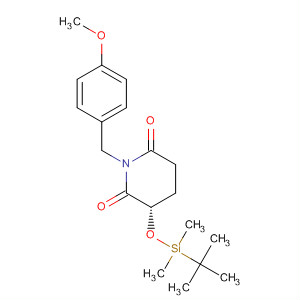 625437-72-1  2,6-Piperidinedione,3-[[(1,1-dimethylethyl)dimethylsilyl]oxy]-1-[(4-methoxyphenyl)methyl]-,(3S)-