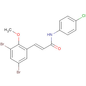 62547-40-4  2-Propenamide, N-(4-chlorophenyl)-3-(3,5-dibromo-2-methoxyphenyl)-,(E)-