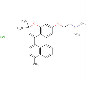62550-54-3  Ethanamine,2-[[2,2-dimethyl-4-(4-methyl-1-naphthalenyl)-2H-1-benzopyran-7-yl]oxy]-N,N-dimethyl-, hydrochloride