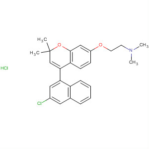 62550-72-5  Ethanamine,2-[[4-(3-chloro-1-naphthalenyl)-2,2-dimethyl-2H-1-benzopyran-7-yl]oxy]-N,N-dimethyl-, hydrochloride