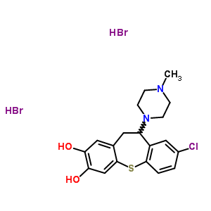 60969-87-1  8-chloro-10-(4-methylpiperazin-1-yl)-10,11-dihydrodibenzo[b,f]thiepine-2,3-diol dihydrobromide