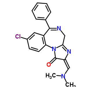 61197-44-2  (2E)-8-chloro-2-[(dimethylamino)methylidene]-6-phenyl-2,4-dihydro-1H-imidazo[1,2-a][1,4]benzodiazepin-1-one