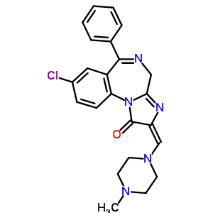 61197-51-1  (2E)-8-chloro-2-[(4-methylpiperazin-1-yl)methylidene]-6-phenyl-2,4-dihydro-1H-imidazo[1,2-a][1,4]benzodiazepin-1-one