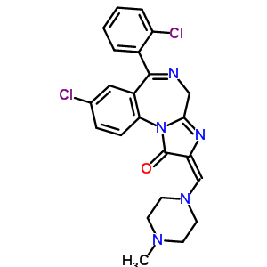 61197-55-5  (2E)-8-chloro-6-(2-chlorophenyl)-2-[(4-methylpiperazin-1-yl)methylidene]-2,4-dihydro-1H-imidazo[1,2-a][1,4]benzodiazepin-1-one