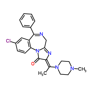 61197-69-1  (2Z)-8-chloro-2-[1-(4-methylpiperazin-1-yl)ethylidene]-6-phenyl-2,4-dihydro-1H-imidazo[1,2-a][1,4]benzodiazepin-1-one