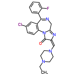 61197-82-8  (2E)-8-chloro-2-[(4-ethylpiperazin-1-yl)methylidene]-6-(2-fluorophenyl)-2,4-dihydro-1H-imidazo[1,2-a][1,4]benzodiazepin-1-one