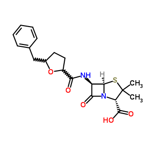 61834-09-1  (2S,5R,6R)-6-{[(5-benzyltetrahydrofuran-2-yl)carbonyl]amino}-3,3-dimethyl-7-oxo-4-thia-1-azabicyclo[3.2.0]heptane-2-carboxylic acid