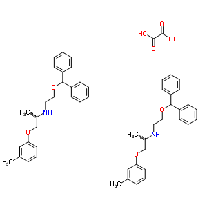 62098-99-1  N-[2-(diphenylmethoxy)ethyl]-1-(3-methylphenoxy)propan-2-amine ethanedioate (2:1)