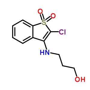 62268-30-8  3-[(2-chloro-1,1-dioxido-1-benzothiophen-3-yl)amino]propan-1-ol
