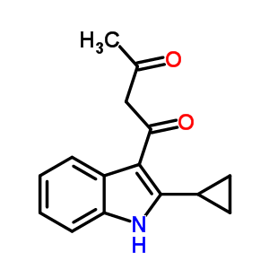 62367-70-8  1-(2-cyclopropyl-1H-indol-3-yl)butane-1,3-dione