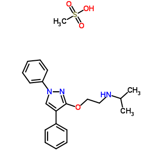 62832-64-8  N-{2-[(1,4-diphenyl-1H-pyrazol-3-yl)oxy]ethyl}propan-2-amine methanesulfonate