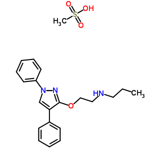 62832-83-1  N-{2-[(1,4-diphenyl-1H-pyrazol-3-yl)oxy]ethyl}propan-1-amine methanesulfonate