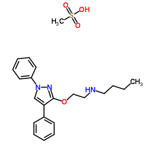 62832-85-3  N-{2-[(1,4-diphenyl-1H-pyrazol-3-yl)oxy]ethyl}butan-1-amine methanesulfonate
