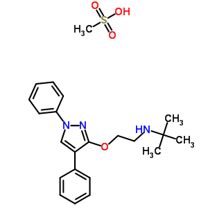 62832-87-5  N-{2-[(1,4-diphenyl-1H-pyrazol-3-yl)oxy]ethyl}-2-methylpropan-2-amine methanesulfonate