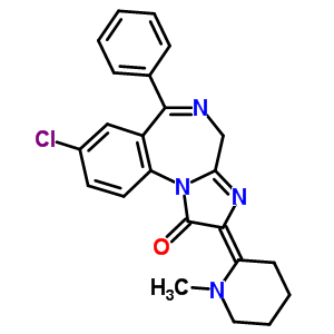 63146-62-3  (2E)-8-chloro-2-(1-methylpiperidin-2-ylidene)-6-phenyl-2,4-dihydro-1H-imidazo[1,2-a][1,4]benzodiazepin-1-one