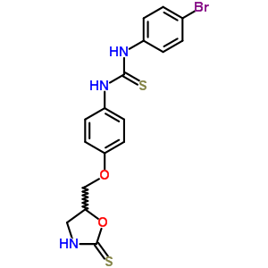 63635-37-0  1-(4-bromophenyl)-3-{4-[(2-thioxo-1,3-oxazolidin-5-yl)methoxy]phenyl}thiourea