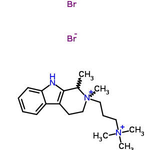 63731-86-2  1,2-dimethyl-2-[3-(trimethylammonio)propyl]-2,3,4,9-tetrahydro-1H-beta-carbolin-2-ium dibromide