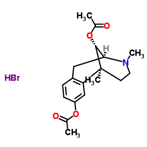 63869-38-5  (2S,6S,11S)-3,6-dimethyl-1,2,3,4,5,6-hexahydro-2,6-methano-3-benzazocine-8,11-diyl diacetate hydrobromide