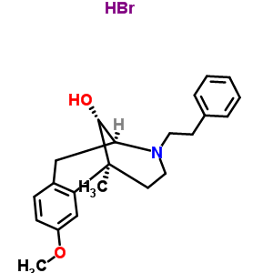 63870-09-7  (2S,6S,11S)-8-methoxy-6-methyl-3-(2-phenylethyl)-1,2,3,4,5,6-hexahydro-2,6-methano-3-benzazocin-11-ol hydrobromide