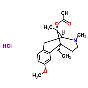 63870-16-6  (2S,6S,11S)-6-ethyl-8-methoxy-3,11-dimethyl-1,2,3,4,5,6-hexahydro-2,6-methano-3-benzazocin-11-yl acetate hydrochloride